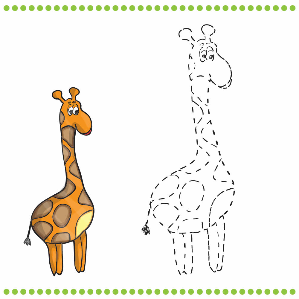 Рисование по точкам Жираф