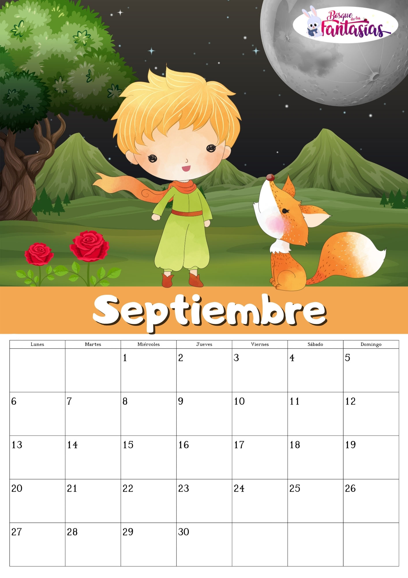 CALENDARIO INFANTIL DEL 2021 ® Listo para imprimir en PDF