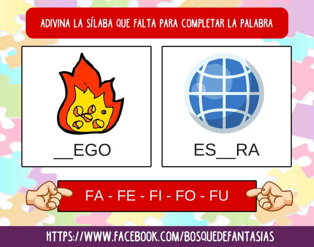 palabras de 3 silabas hoja 5