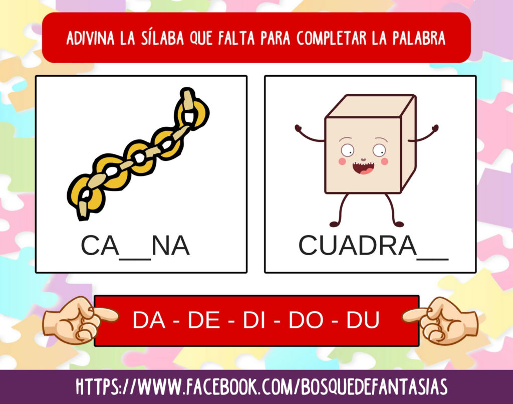 Fichas De 3 SÍlabas Para Trabajar La Conciencia SilÁbica 