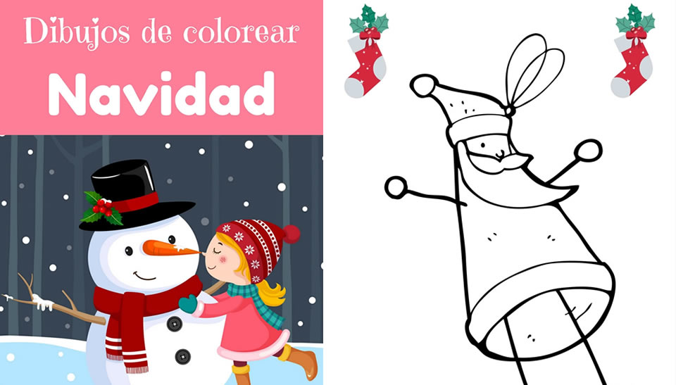 Dibujos para colorear de Navidad: Cuadernillo fácil de imprimir