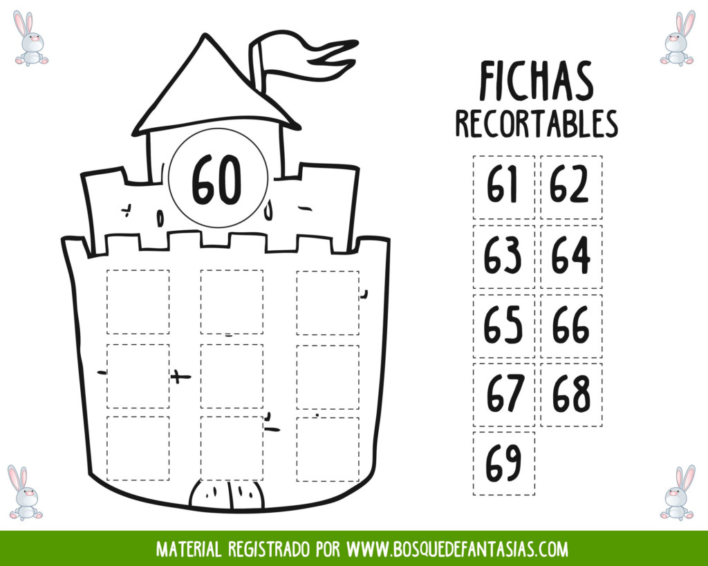 fichas de decenas del 60