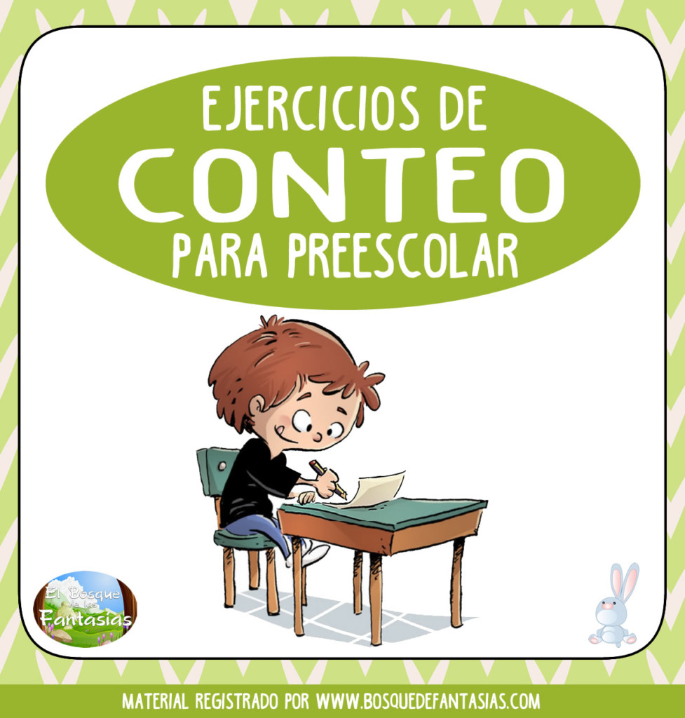 Ejercicios de CONTEO para preescolar en PDF gratuito