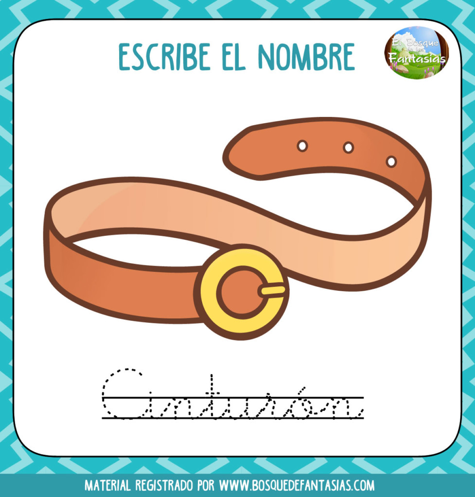 vocabulario de ropa hoja 8