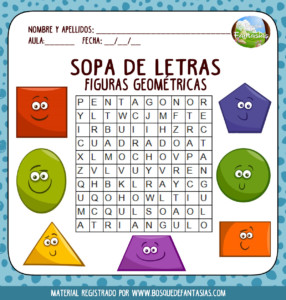 sopa de letras de geometria