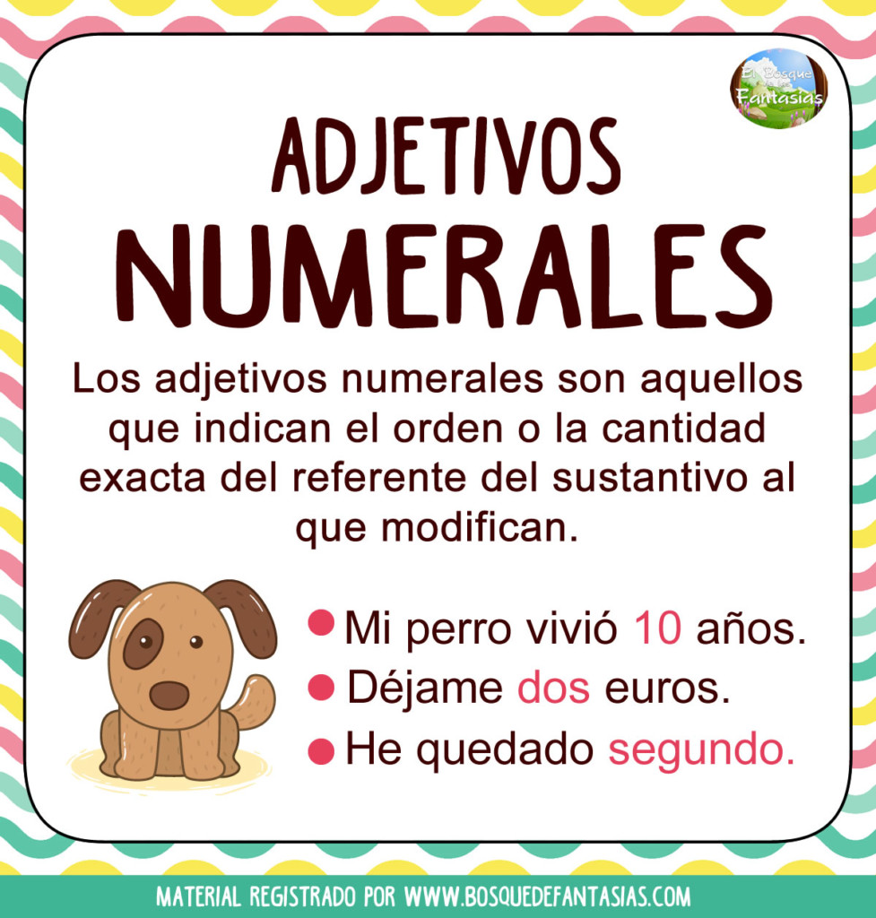 Fichas sobre los ADJETIVOS y sus tipos para niños de primaria