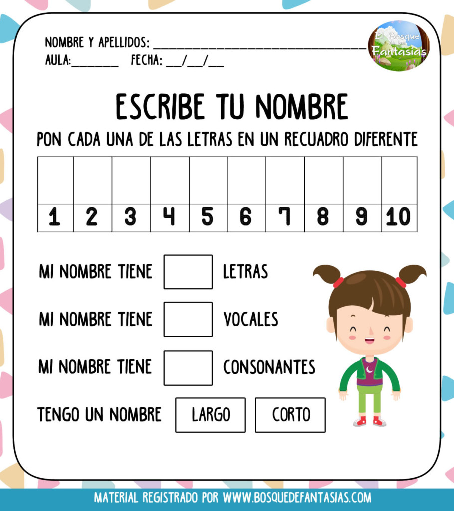 Lista 95 Foto Preescolar Fichas Para Aprender A Escribir El Nombre Mirada Tensa