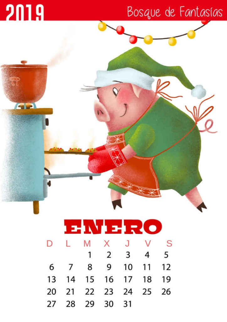 CALENDARIO INFANTIL del 2019: Para descargar e imprimir CALENDARIO INFANTIL del 2019: Para descargar e imprimir