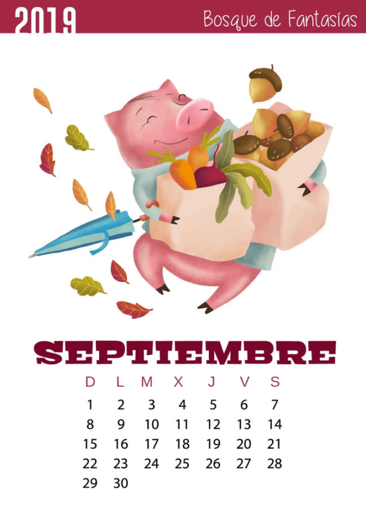 CALENDARIO INFANTIL del 2019: Para descargar e imprimir CALENDARIO INFANTIL del 2019: Para descargar e imprimir
