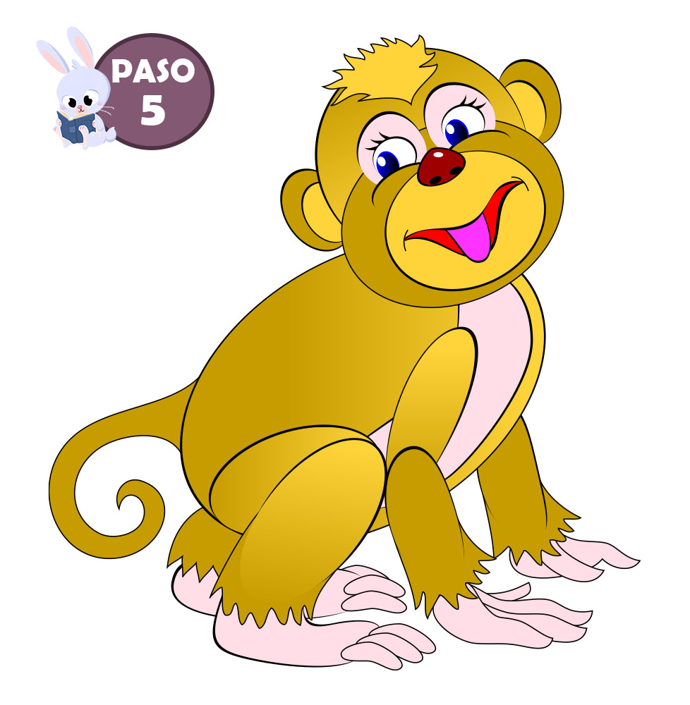 como dibujar un mono paso 6 - Juegos infantiles