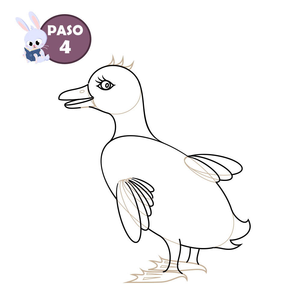 Cómo DIBUJAR un PATO forma fácil paso a paso para niños