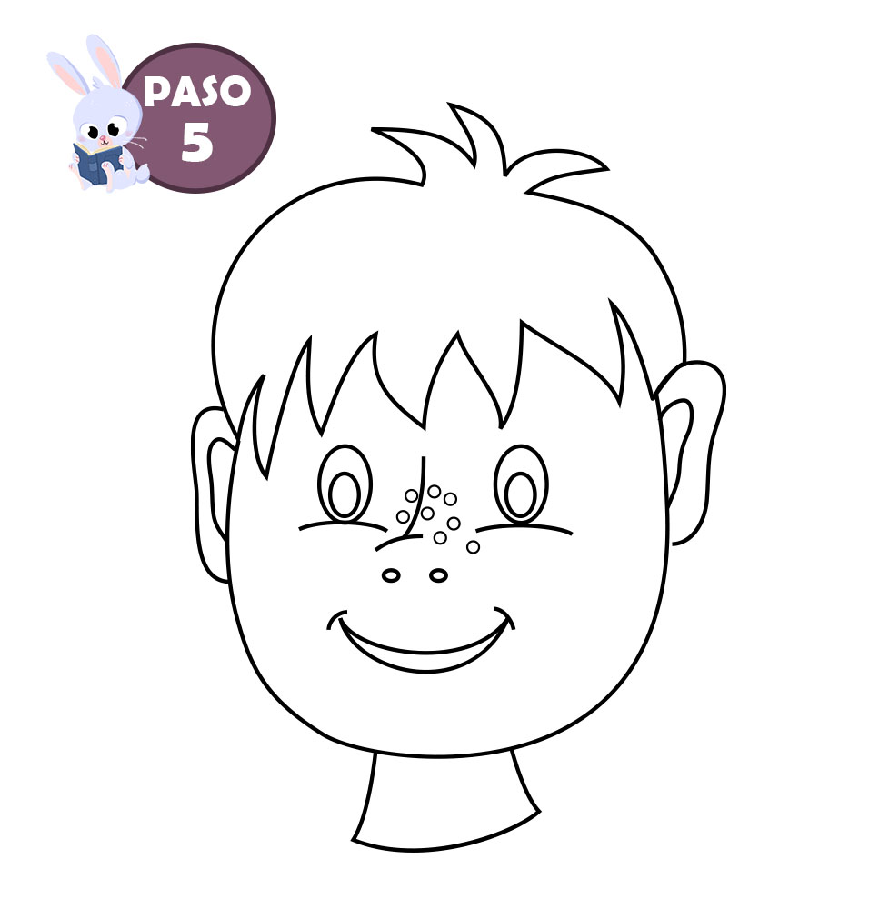 como dibujar una cara paso 5 - Juegos infantiles