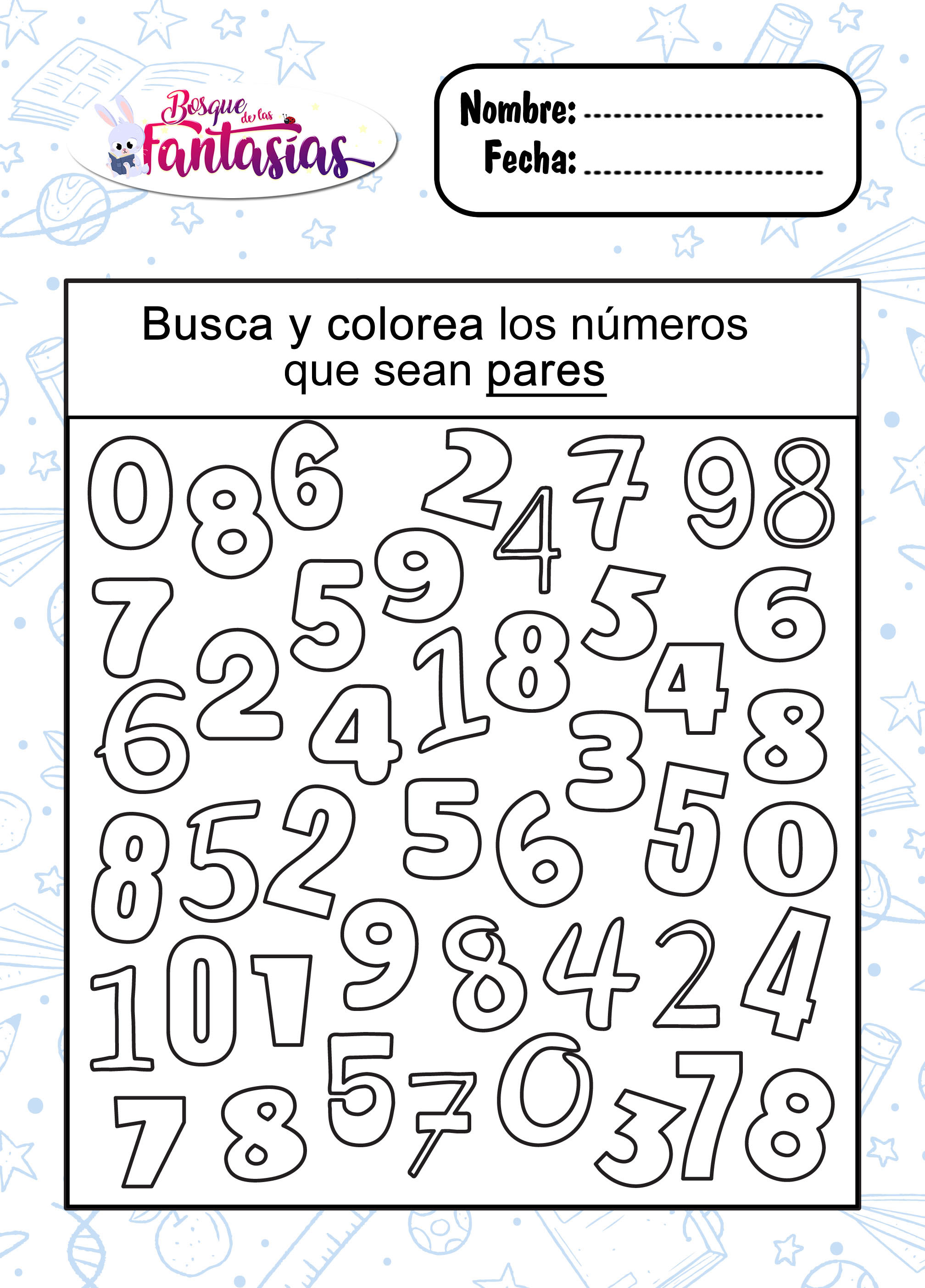 NÚMEROS PARES E IMPARES ® Ejercicios para primaria