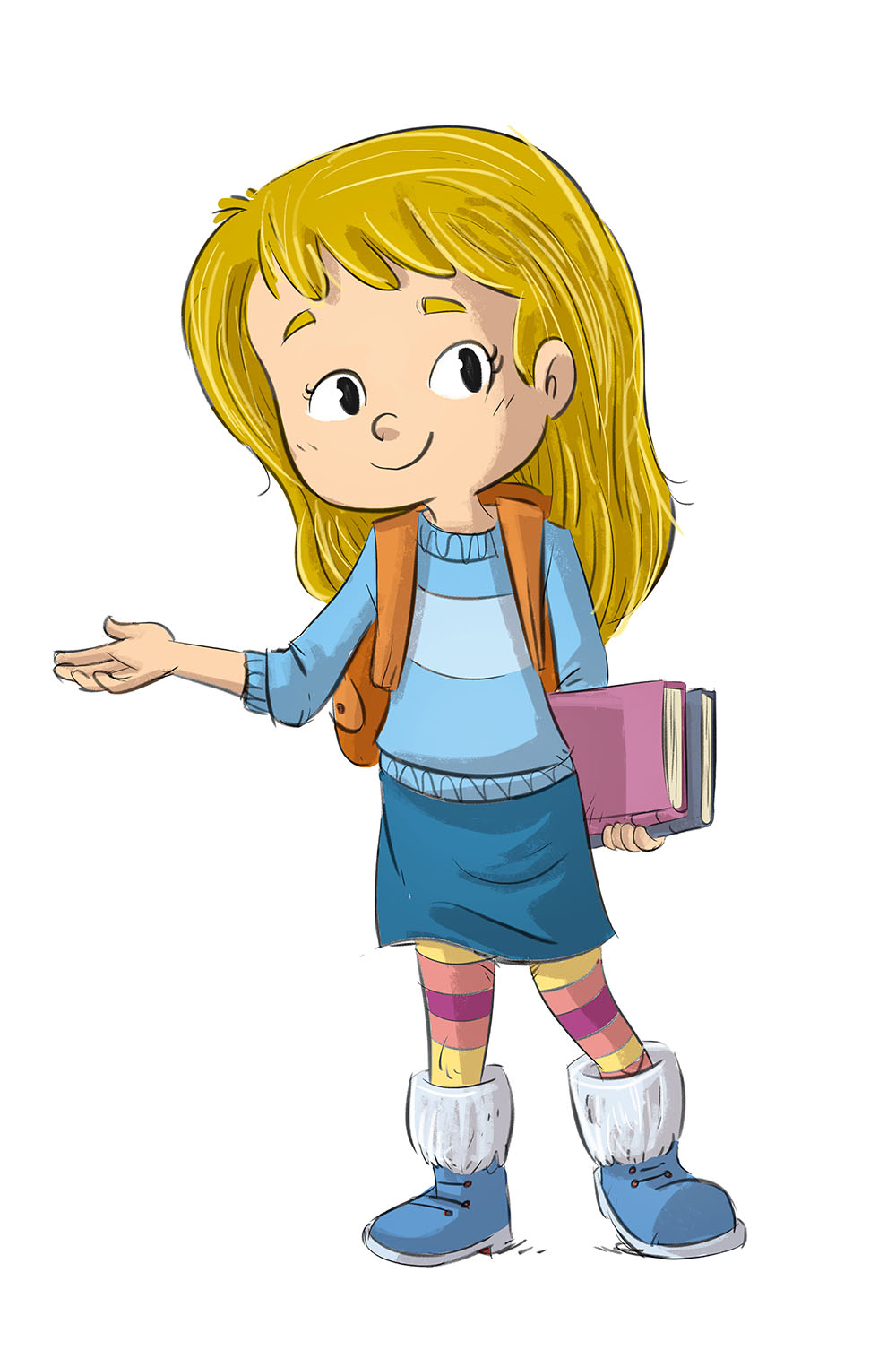 niña estudiando