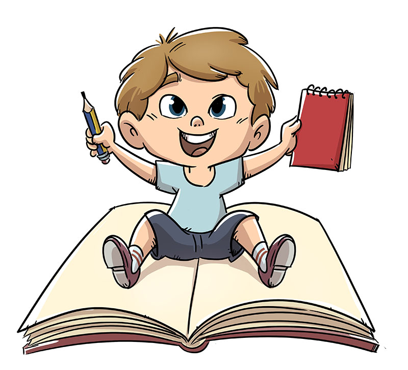 niño con libro