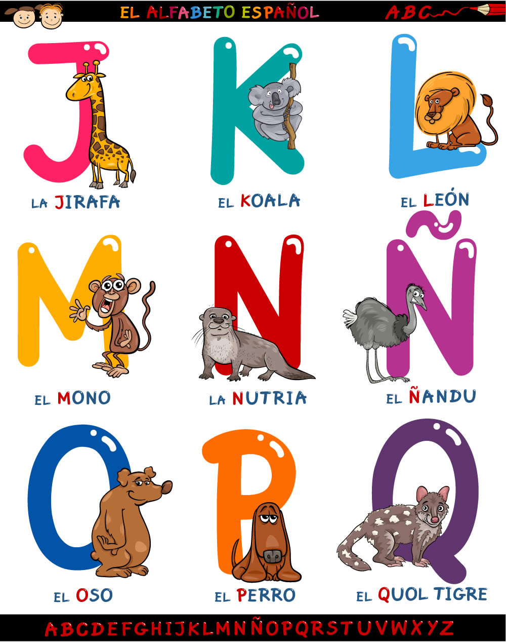 Cumplido Barbero Amigo por correspondencia ABECEDARIO INFANTIL ® Las letras del alfabeto para niños