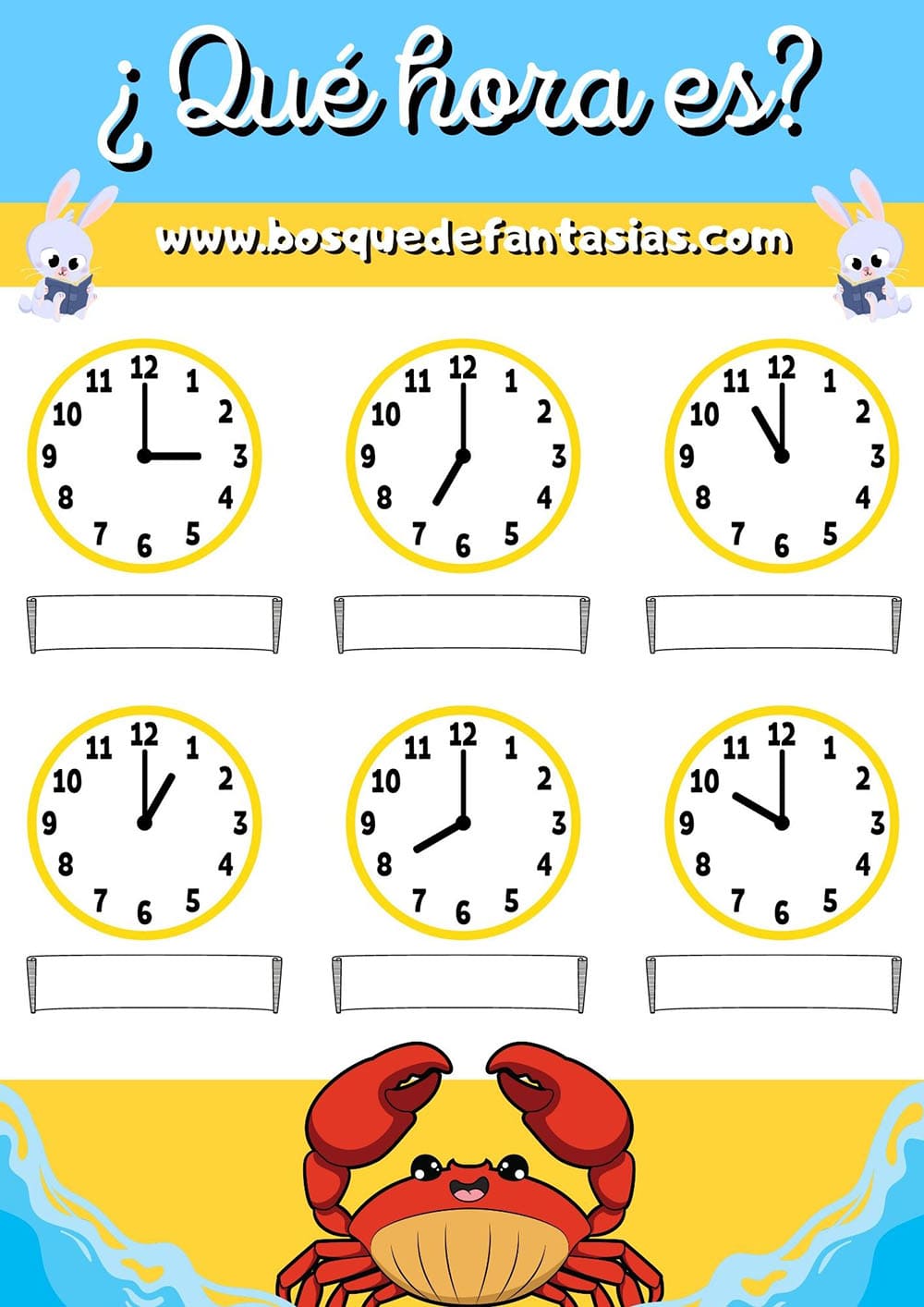 El diseño dejar Original JUEGOS PARA APRENDER LAS HORAS ® Las horas del reloj para niños