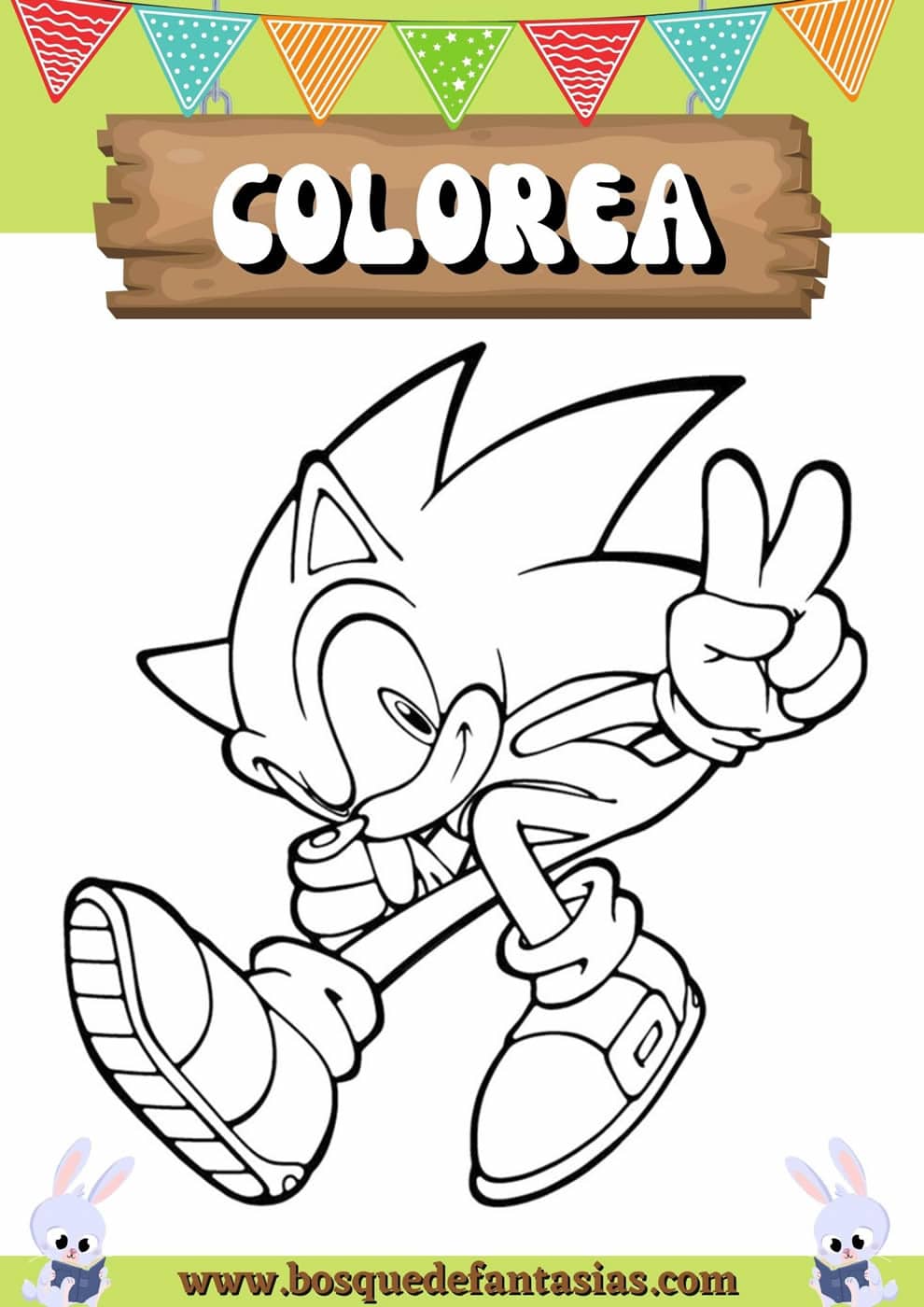 O Sonic vai esquiar - Sonic - Just Color Crianças : Páginas para colorir  para crianças