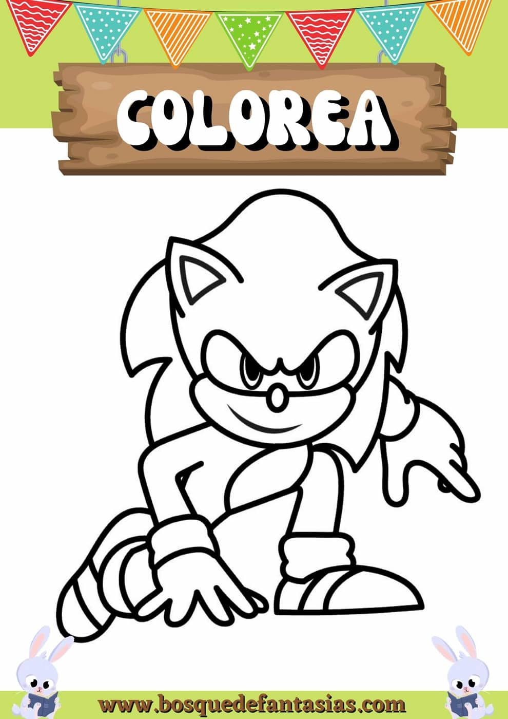 Dibujos De Sonic Para Niños Para Colorear E Imprimir