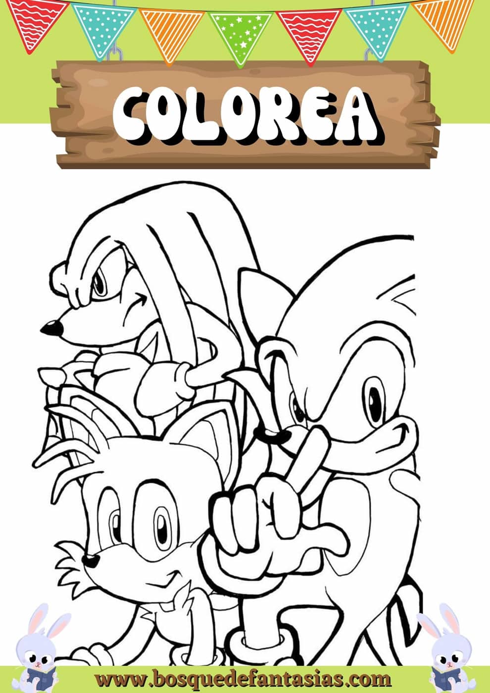 Dibujos para Colorear, Pintar , imprimir..: Sonic y Tails