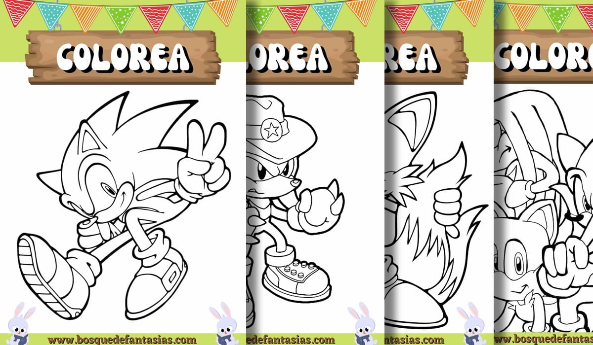 Dibujos para Colorear, Pintar , imprimir..: Sonic y Tails