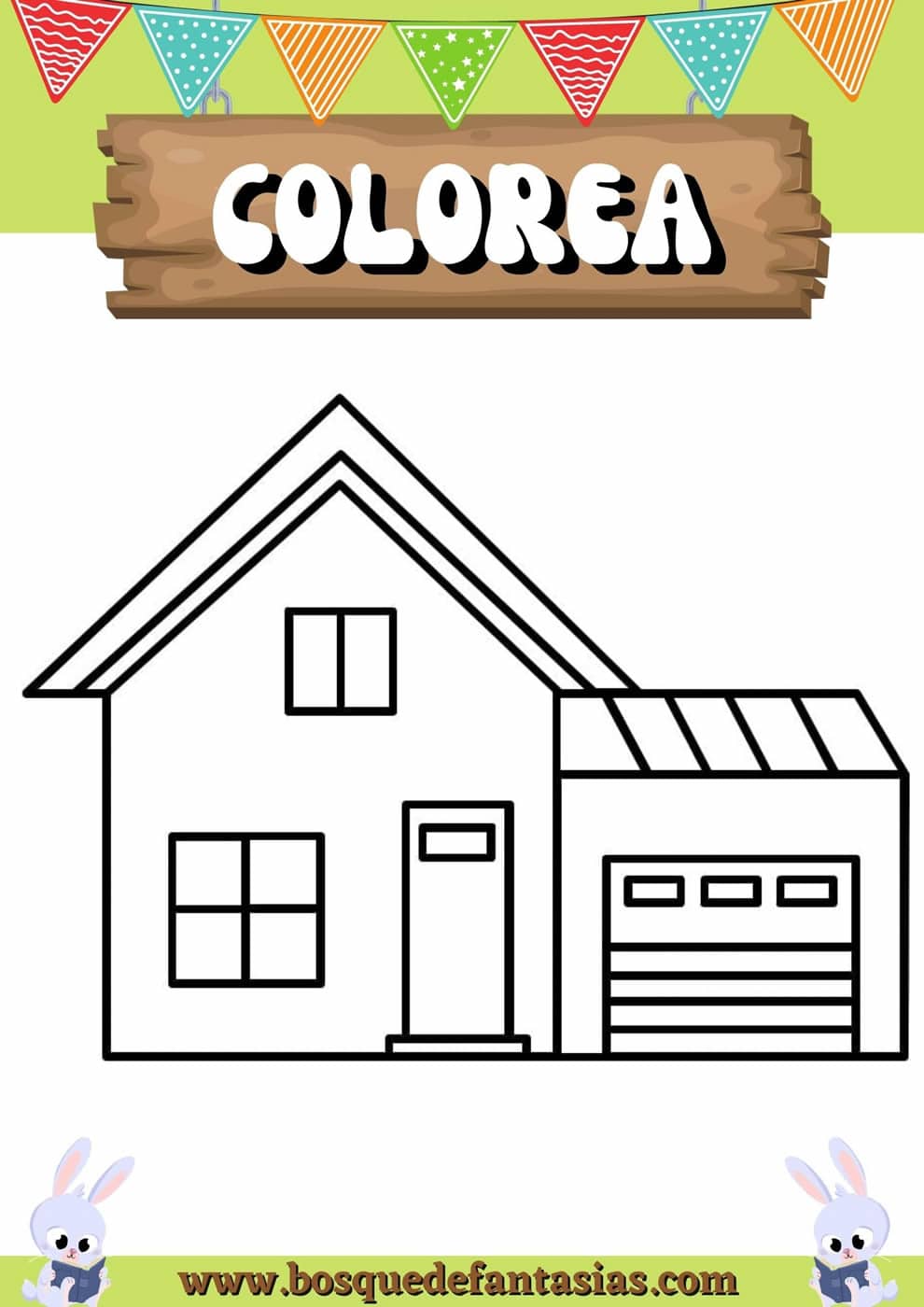 Dibujos de casas para niños | Para colorear e imprimir