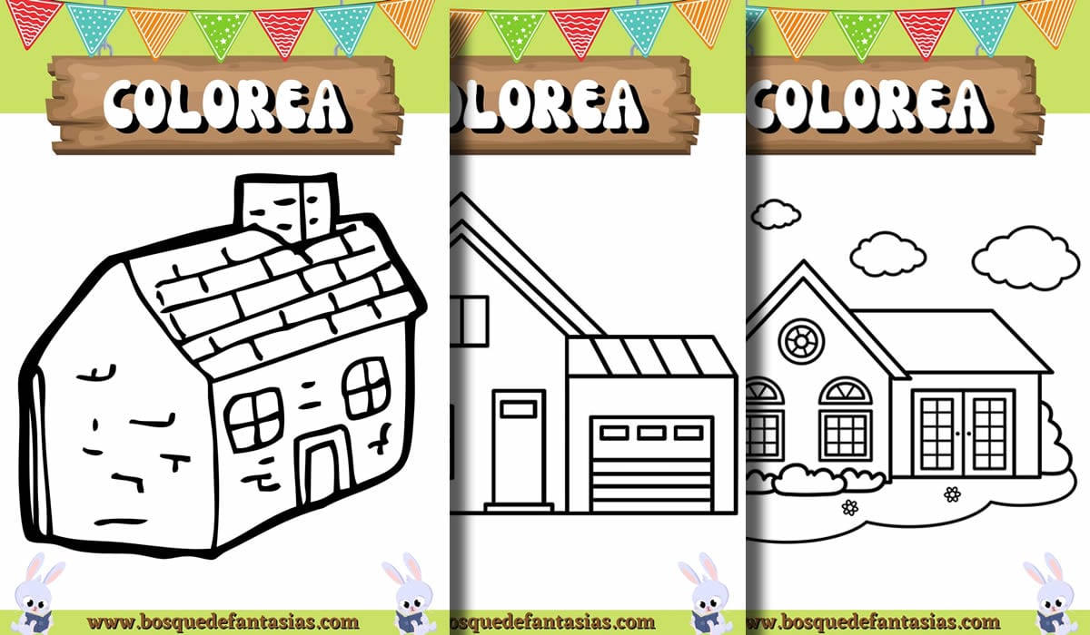 dibujos de casas para colorear - Juegos infantiles