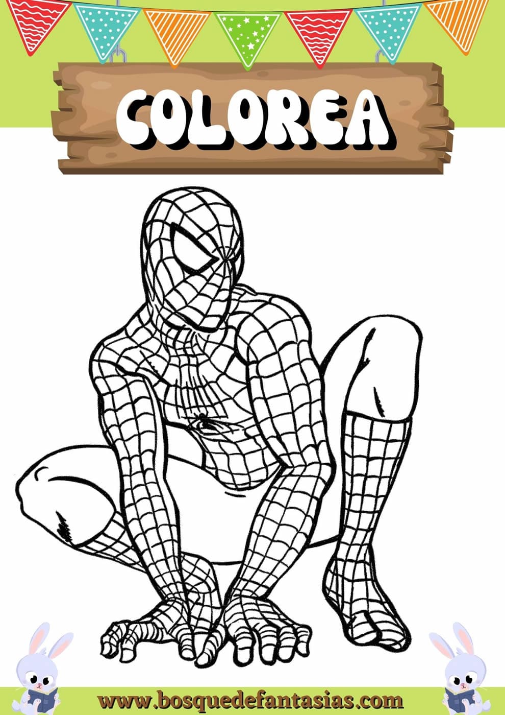 DIBUJOS de SPIDERMAN para niños | Para colorear e imprimir