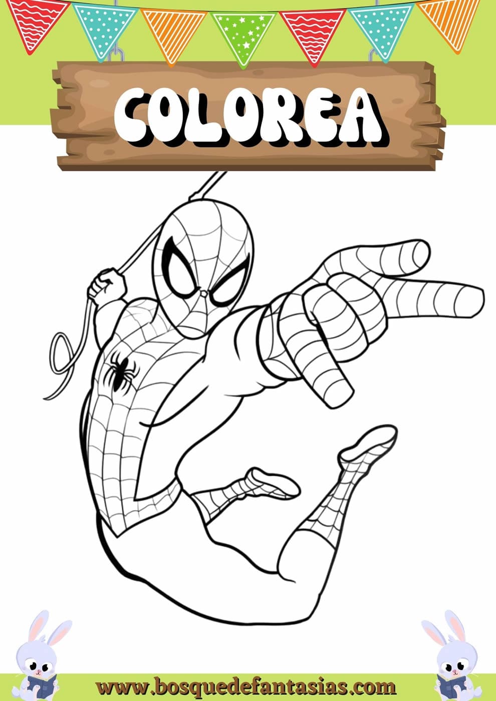 DIBUJOS de SPIDERMAN para niños | Para colorear e imprimir