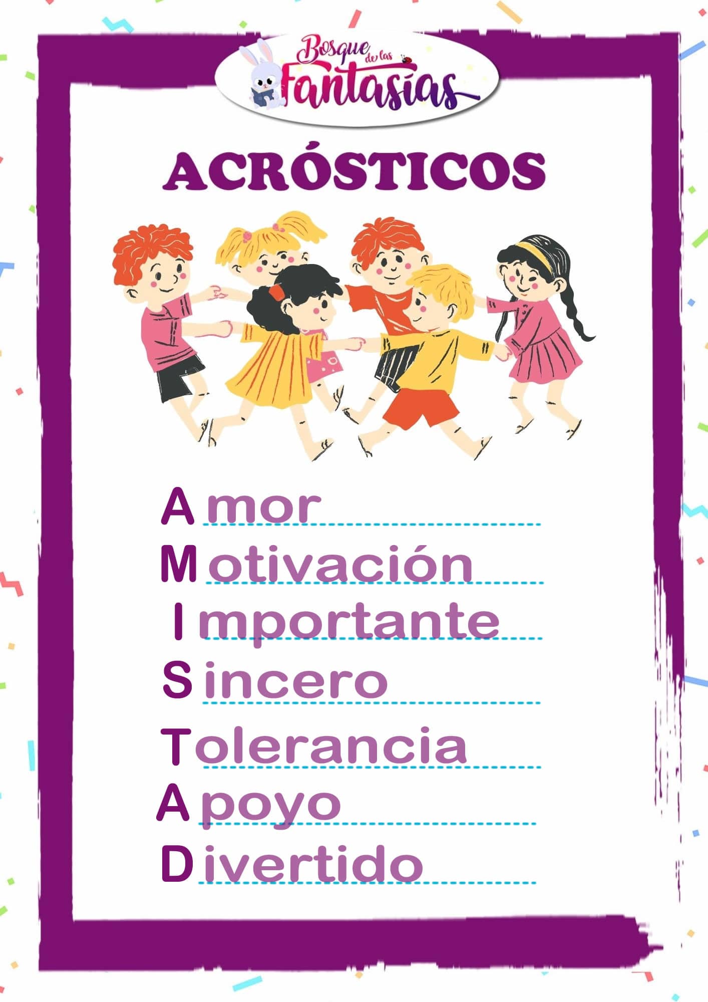 Acrostico De Amistad