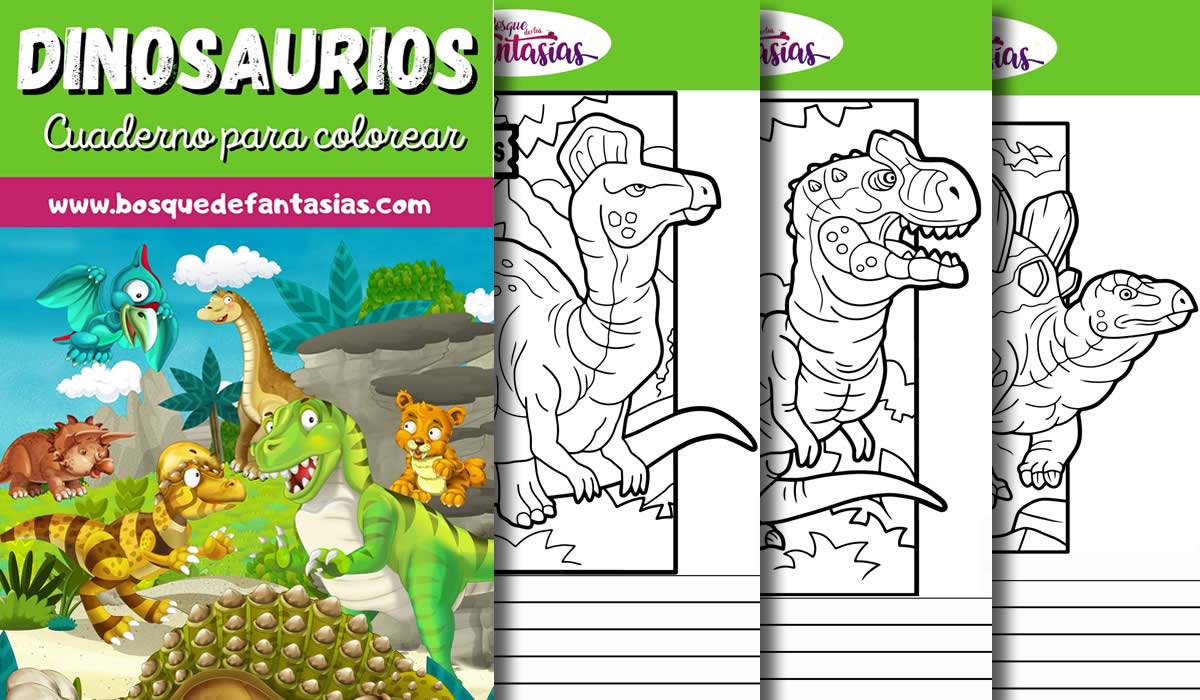 Dibujos para colorear de dinosaurios para niños (fáciles de imprimir)