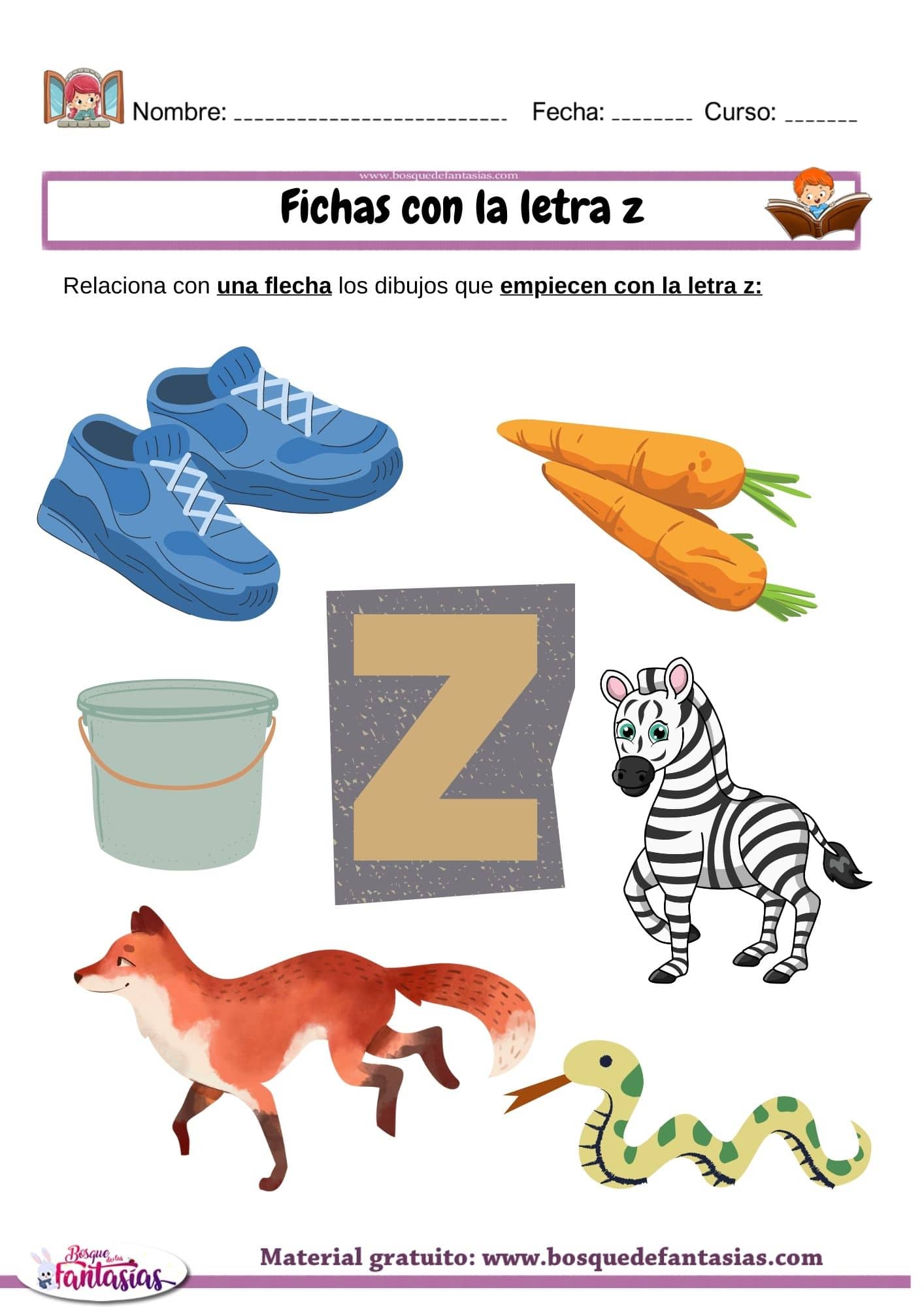 Palabras con la letra Z : Actividades y ejemplos para niños