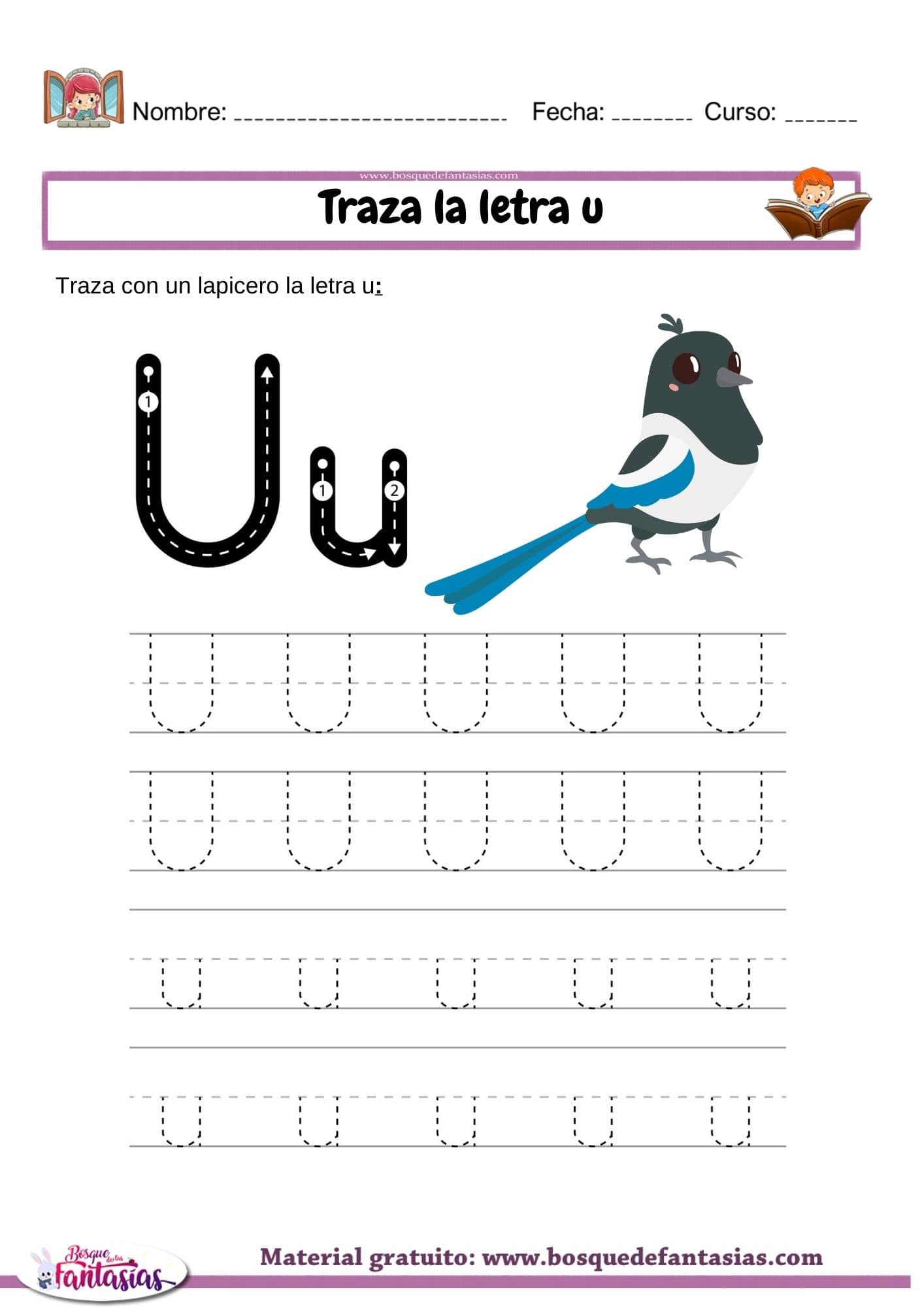 Palabras con la letra U : Actividades y ejemplos para niños