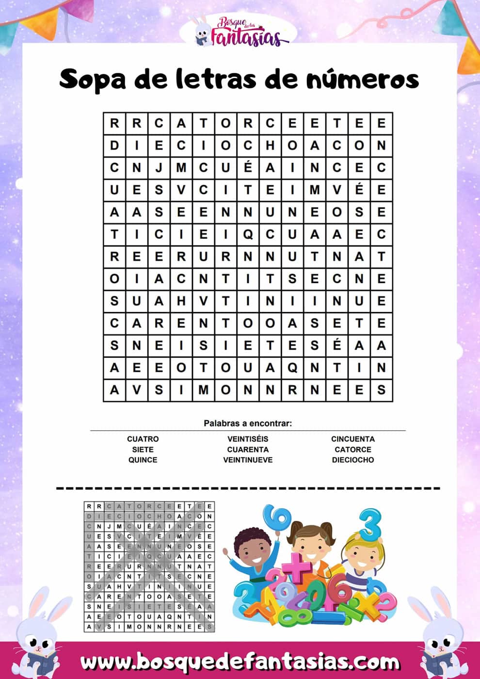 Sopa de letras para niños de 6 a 10 años:: Juegos educativos para niños de  6, 7, 8 , 9 , 10 años y mas / Con soluciones y dibujos para colorear / Para