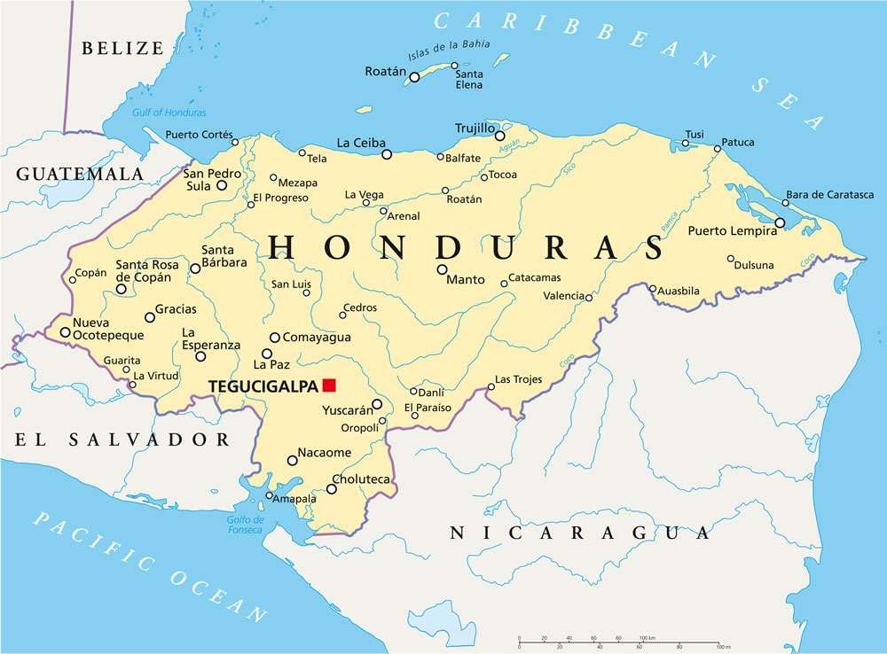 mapa de honduras