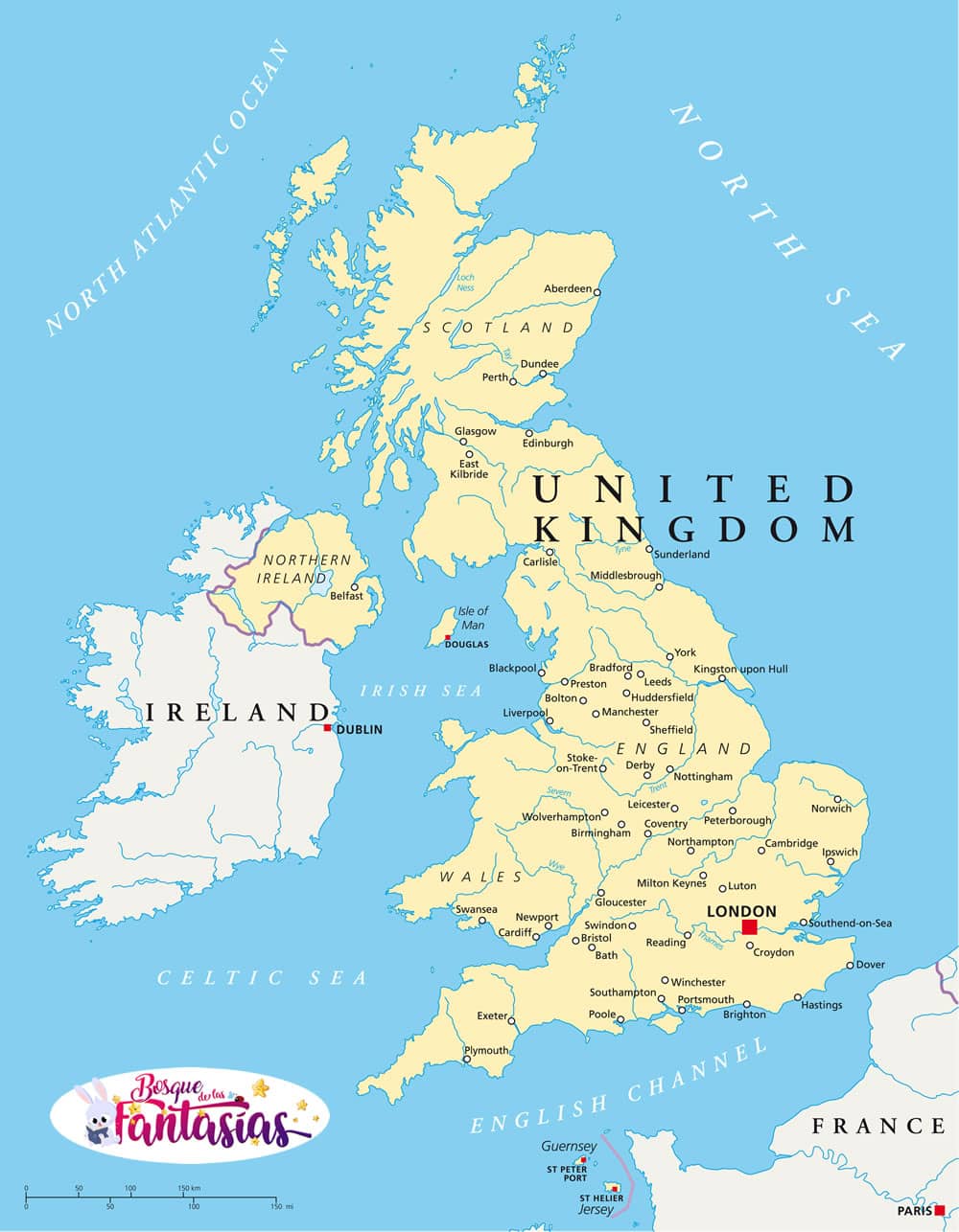 mapa de reino unido