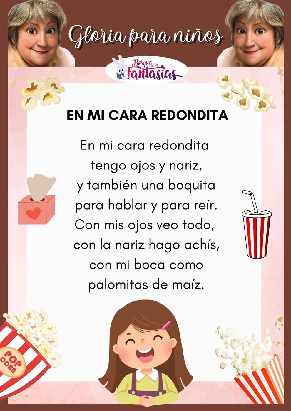 poema en mi cara redondita Juegos infantiles