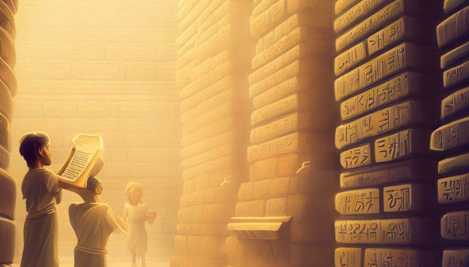 el rey Asurbanipal y la biblioteca de Nínive
