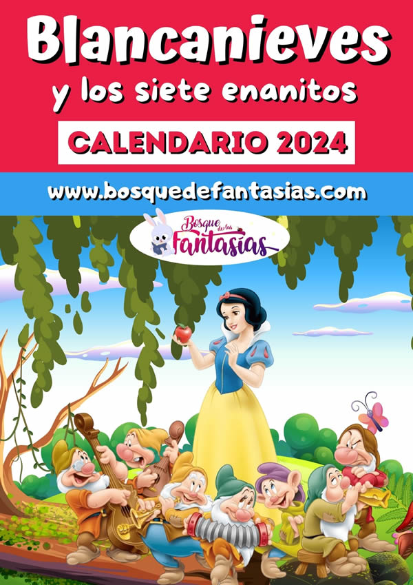 CALENDARIO 2024 BLANCANIEVES Juegos infantiles