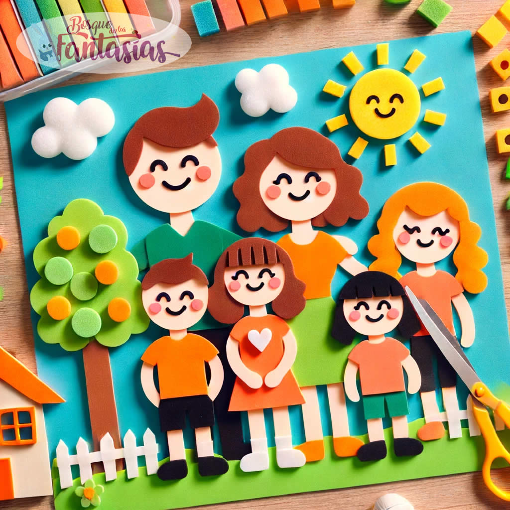 Familia Con Goma Eva - Juegos Infantiles