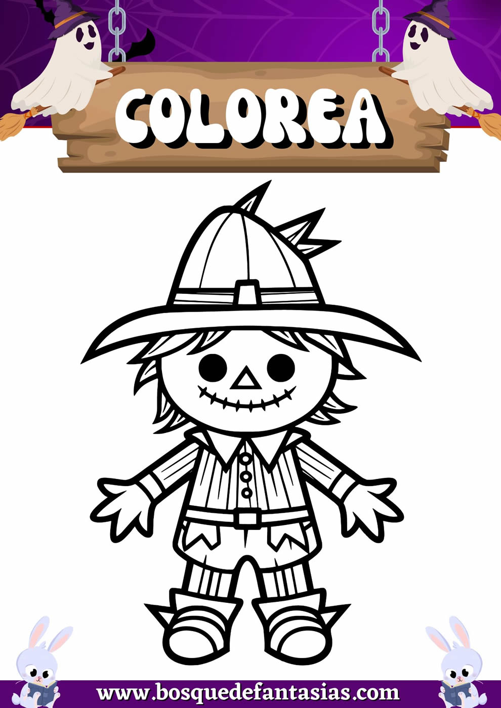 dibujos de halloween para colorear faciles