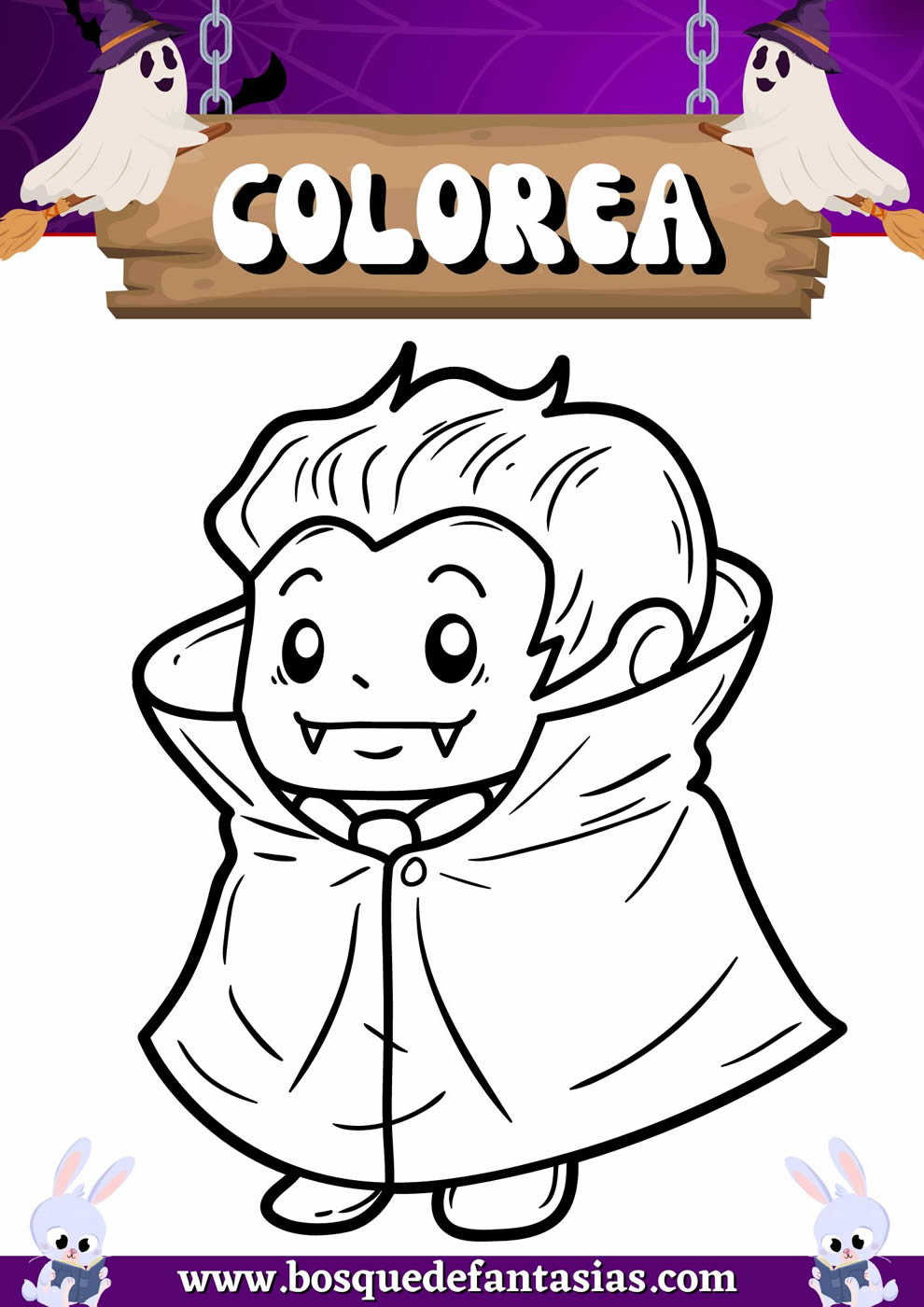 vampiro para colorear