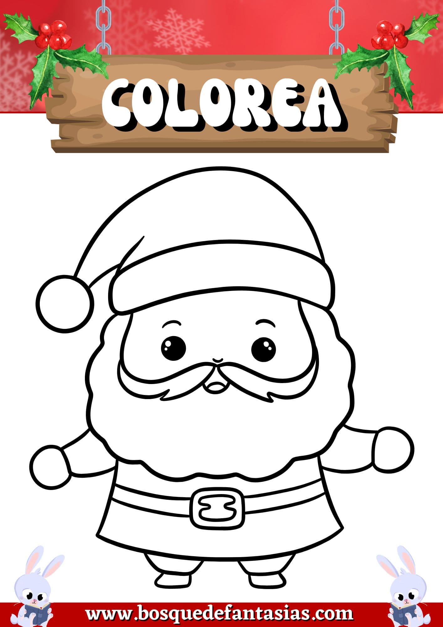 papa Noel para colorear