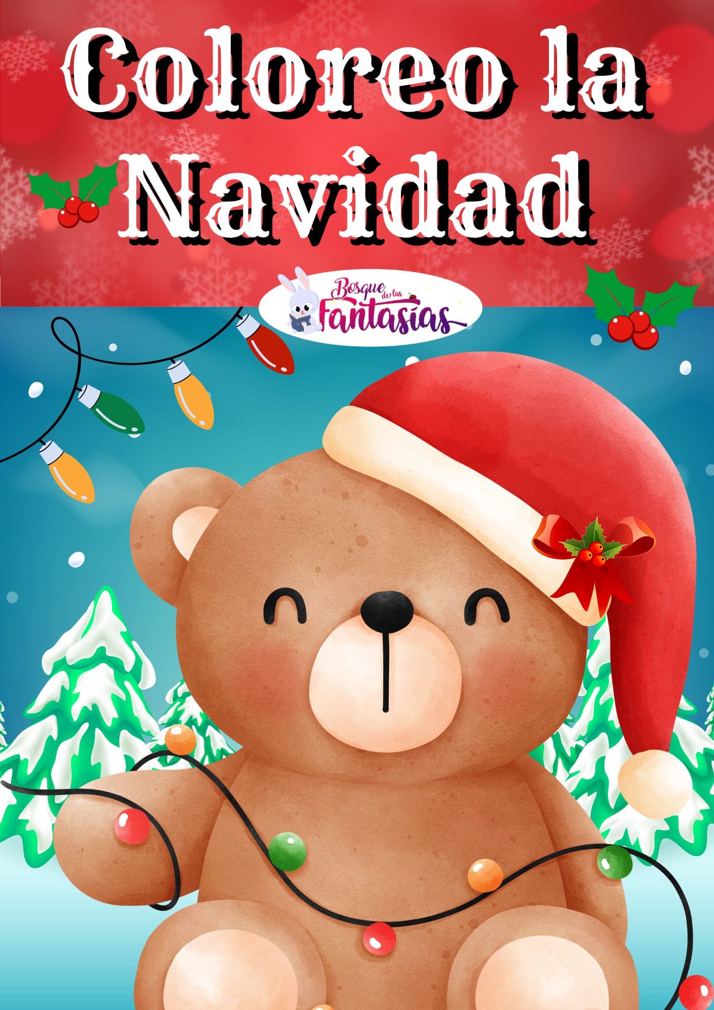 portada dibujos de colorear de navidad