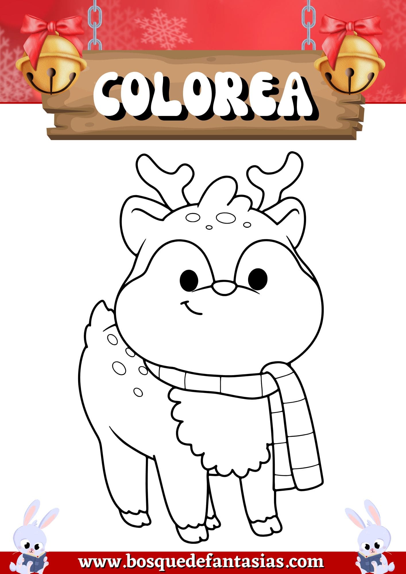 reno para colorear
