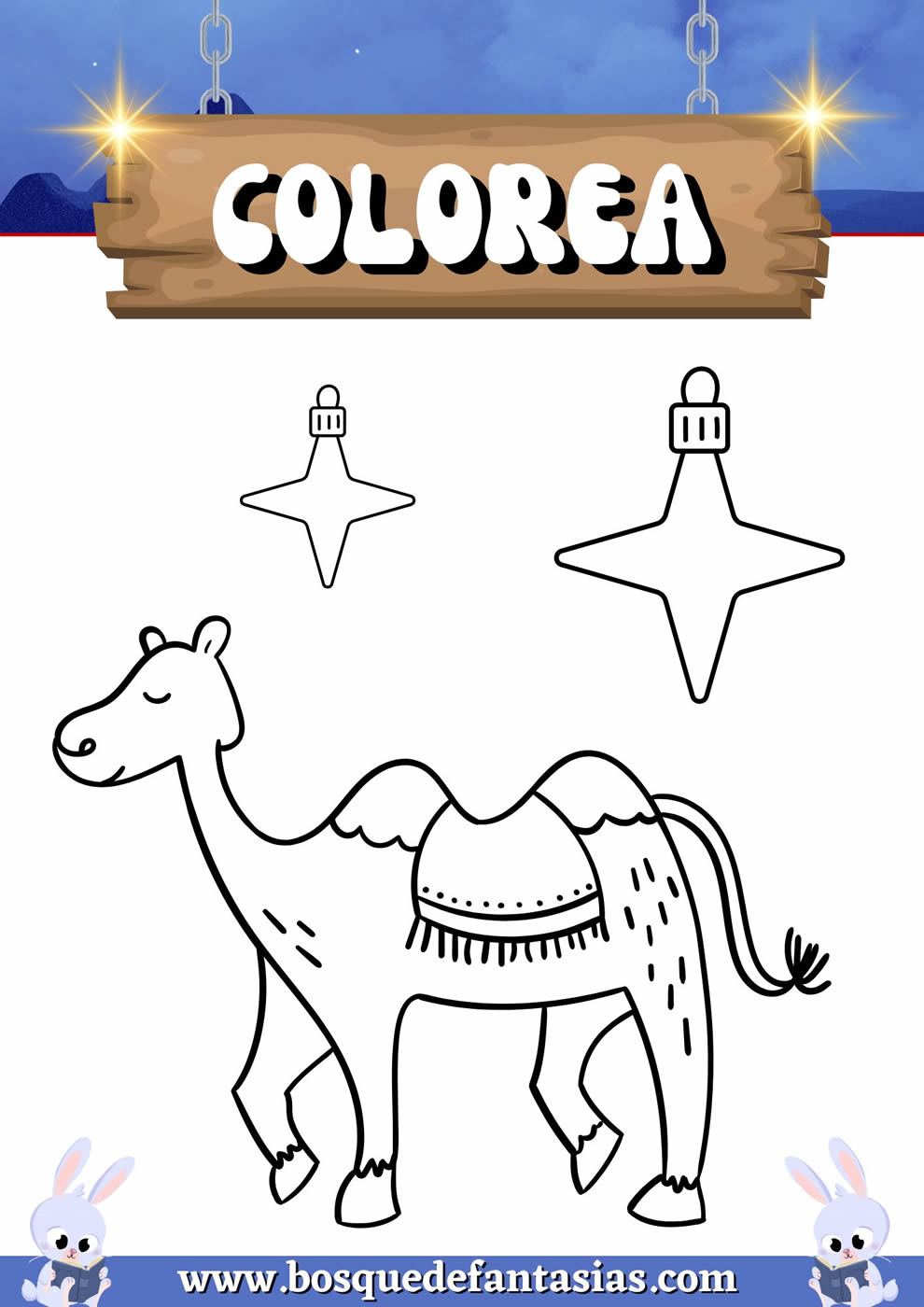 dibujo de camello para colorear