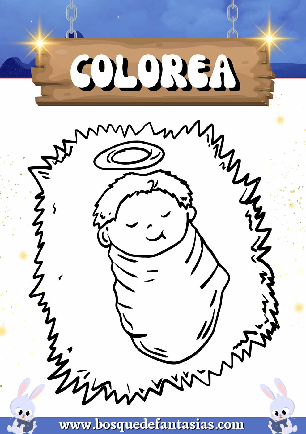 dibujo pesebre navidad