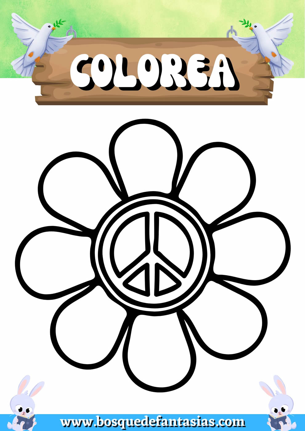 dibujos para colorear dia de la paz