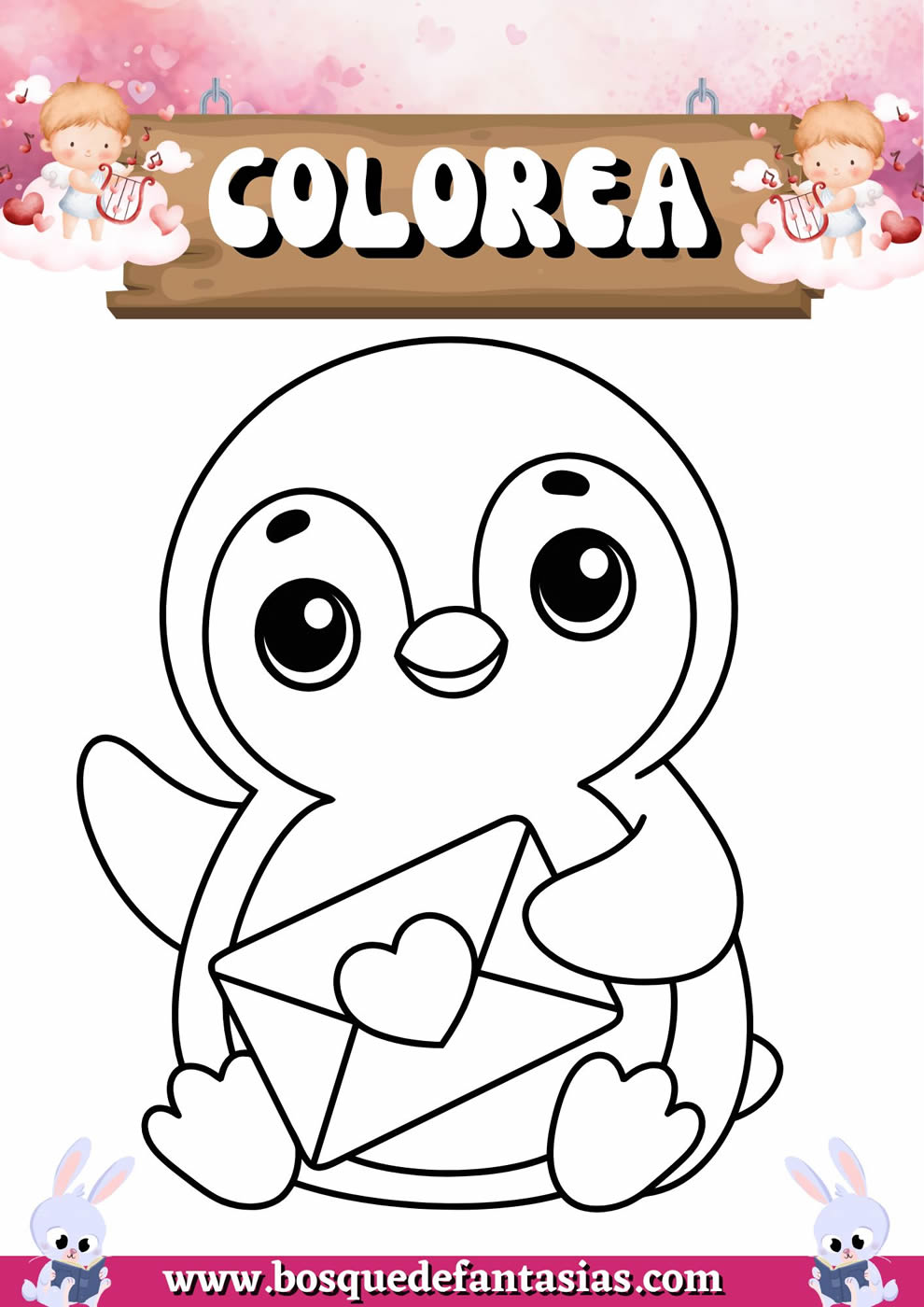 colorear san Valentín