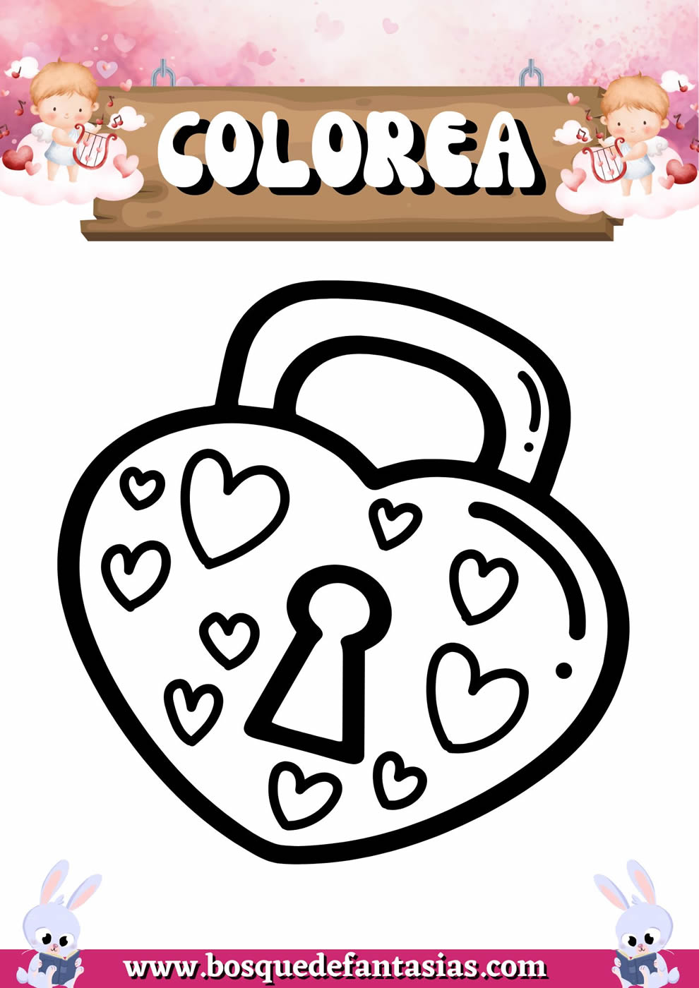 corazón san Valentín para colorear
